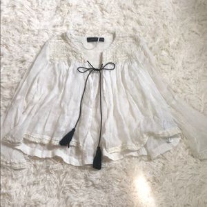 Zara Tie linen shawl